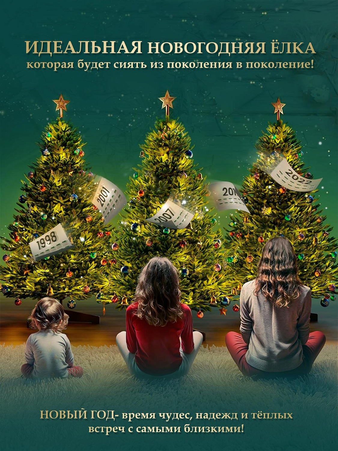 Ель искусственная Царь Елка Раскидистая Премиум с освещением LED